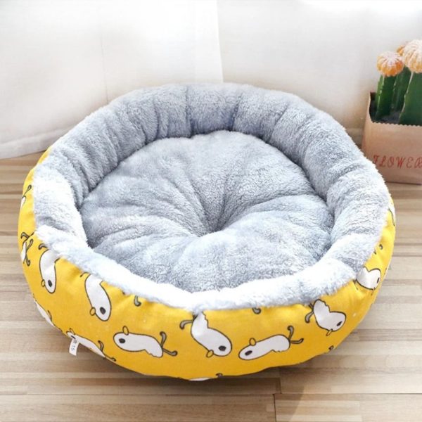Đệm tròn lót lông nhiều màu sắc cho thú cưng
