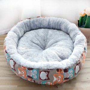 Đệm tròn lót lông nhiều màu sắc cho thú cưng