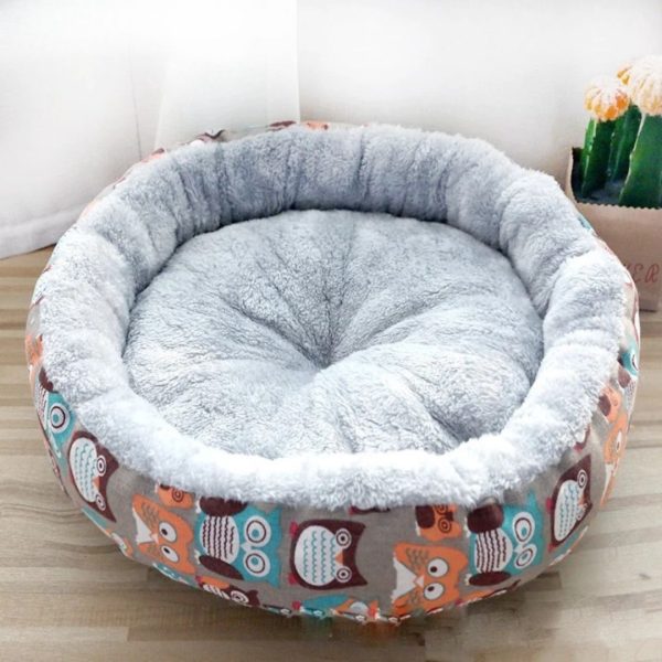 Đệm tròn lót lông nhiều màu sắc cho thú cưng