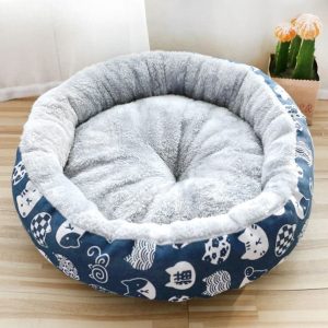 Đệm tròn lót lông nhiều màu sắc cho thú cưng