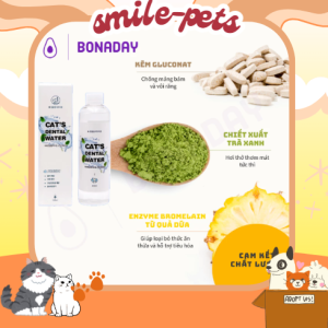 NƯỚC UỐNG VỆ SINH RĂNG MIỆNG CHO MÈO BONADAY PETS
