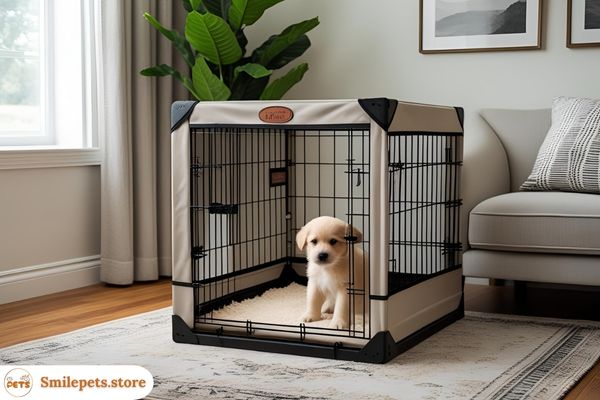 Chuồng chó bo góc an toàn cho chó con