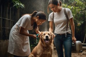 cần sử dụng nước xịt khử mùi để tránh tình trang mùi hôi cho thú cưng