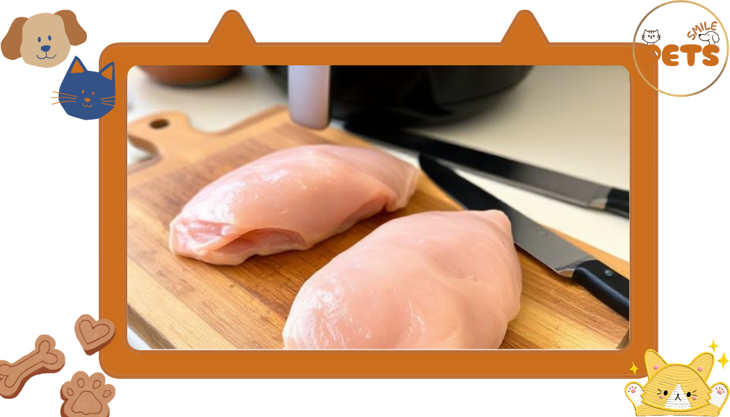 Cách làm ức gà sấy khô cho mèo
