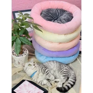 nệm tròn bông mềm cho mèo con dưới 2kg