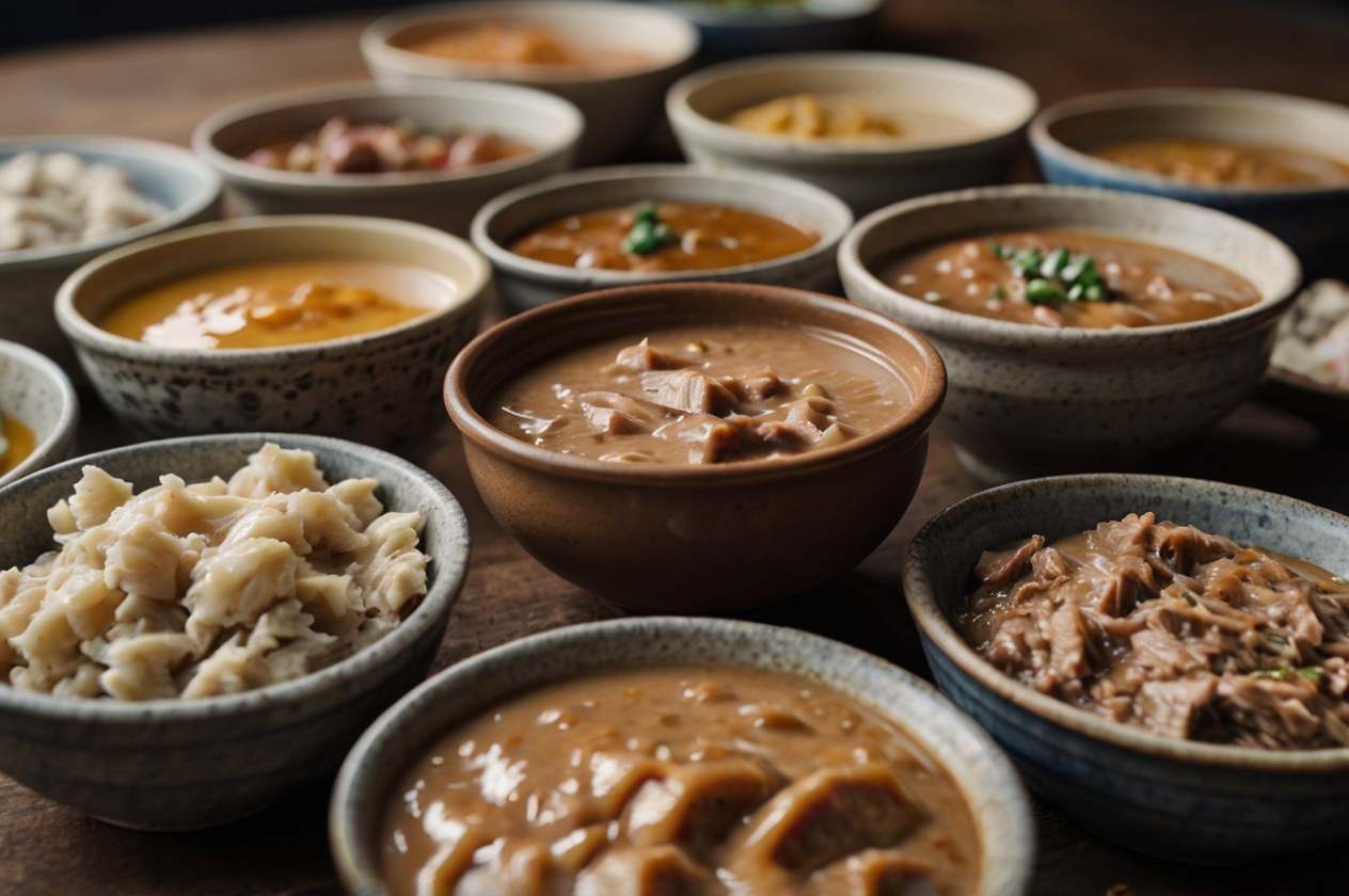 Pate mèo gồm loại mịn, hạt, sốt từ thịt và cá - các loại pate cho mèo