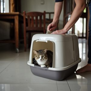 Cách chọn khay vệ sinh cho mèo có nắp phù hợp