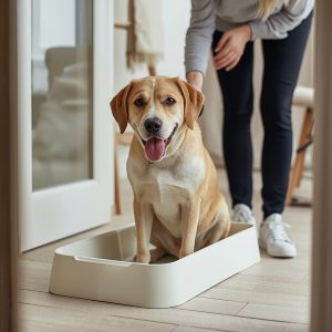 Cách dùng khay vệ sinh cho chó từng bước tại nhà