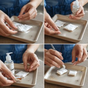 khay vệ sinh tai mèo giúp vệ sinh tai tại nhà