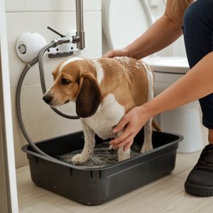Vệ sinh khay vệ sinh cho chó