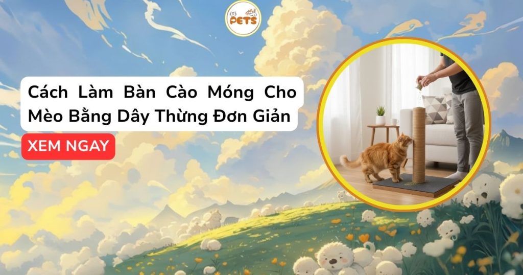 Cách Làm Bàn Cào Móng Cho Mèo Bằng Dây Thừng Đơn Giản