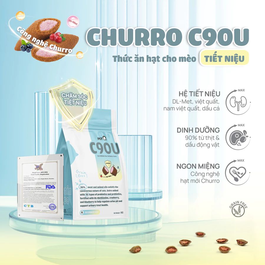 Thức ăn hạt cho mèo tiết niệu - Hạt Churro C90U 3